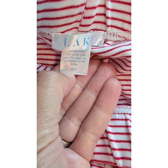 Lake Red and White Striped Cotton Pahana Pants - Picture 4 of 5